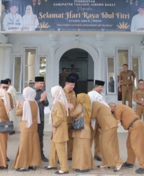 Pemkab Tanjab Barat Gelar Halal Bihalal, seluruh pegawai berlangsung khidmat dan penuh kehangatan