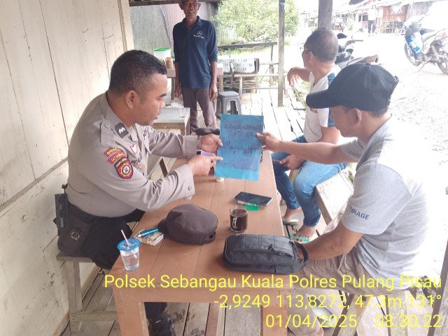 Kegiatan Sosialisasi call center Polsek Sebangau Kuala