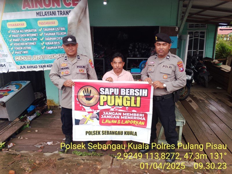 Door To Door Polsek Sebangau Kuala laksanakan sosialisasi Saber Pungli