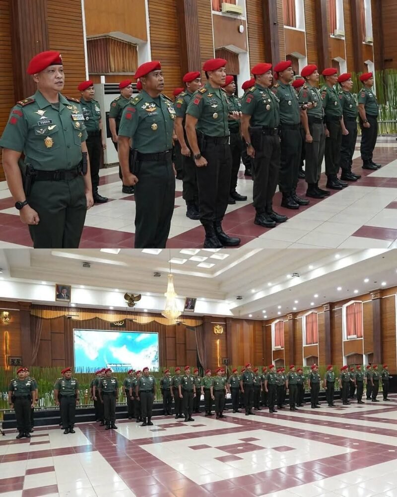 DANJEN KOPASSUS, pimpin Acara Laporan Kenaikan Pangkat