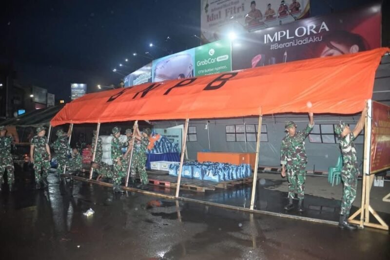 Korps Marinir: Brigif 4 Mar/BS Bersama Pemprov Lampung Dirikan Posko Penggalangan Pengumpulan Bantuan Kemanusian Korban Bencana Myanmar