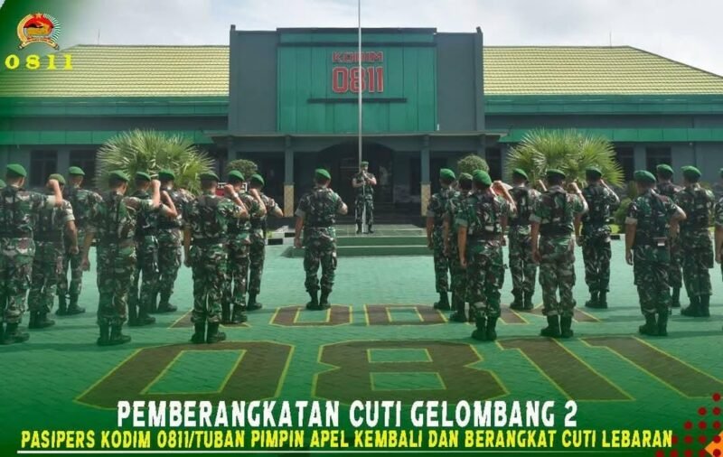 Pasipers Kodim 0811/Tuban Pimpin Apel, Pemberangkatan Cuti Gelombang 2