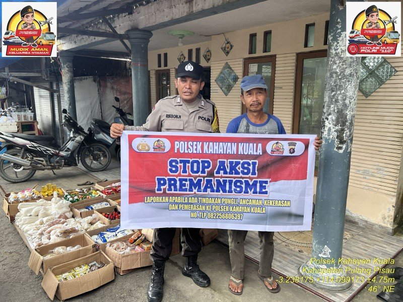 Polsek Kahayan Kuala giat KRYD berupa Patroli Kamtibmas guna Cegah Kriminalitas & Premanisme