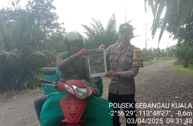 Kegiatan Sosialisasi call center Polsek Sebangau Kuala