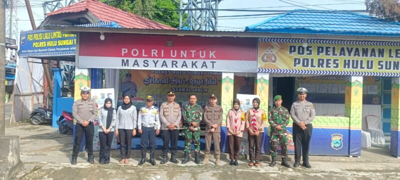 TNI-Polri dan Instansi Terkait Bersatu Amankan Mudik Lebaran di Hulu Sungai Tengah