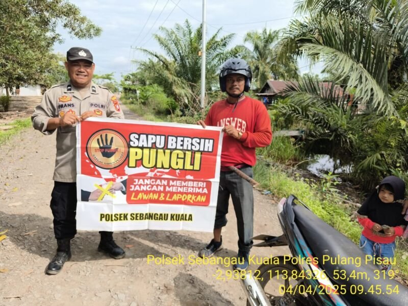 Door To Door Polsek Sebangau Kuala laksanakan sosialisasi Saber Pungli
