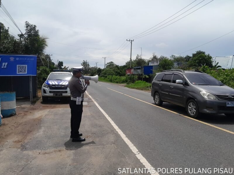 Himbau Kamseltibcarlantas, Satlantas Lakukan Penling di Kota Pulang Pisau