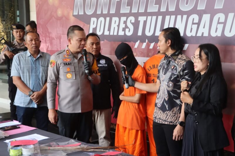 Polres Tulungagung 7 Tersangka Kasus, Balon Udara Petasan 105 buah