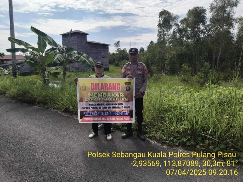 Polsek Sebangau Kuala Laksanakan Sosialisasi Karhutla