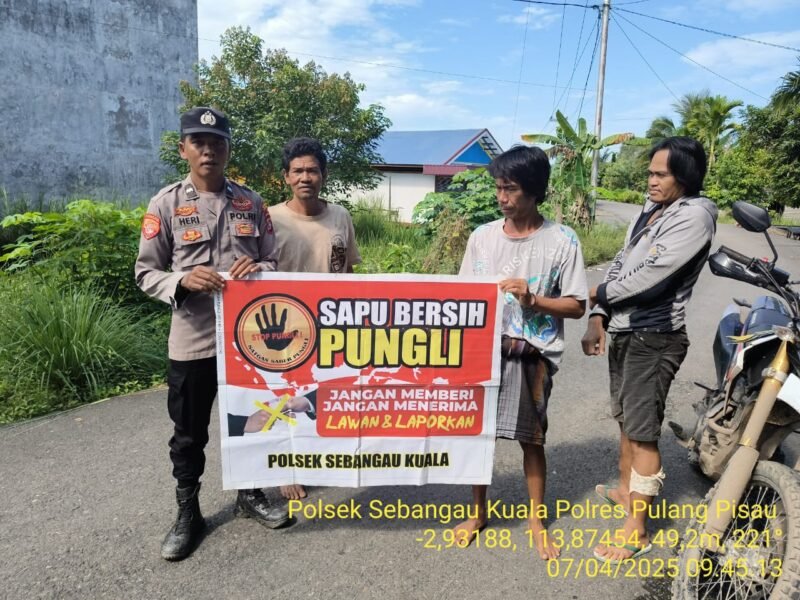 Door To Door Polsek Sebangau Kuala laksanakan sosialisasi Saber Pungli