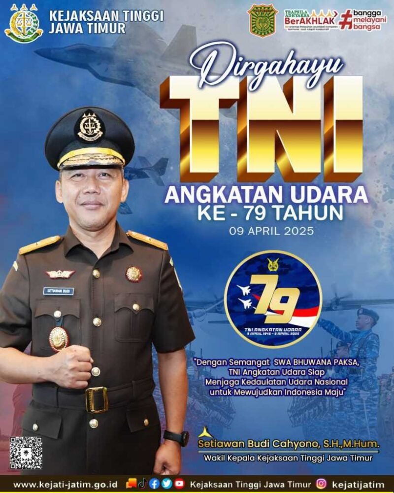 HUT ke-79 TNI AU, Wakajati Jatim: TNI AU Semakin Jaya dan Kuat