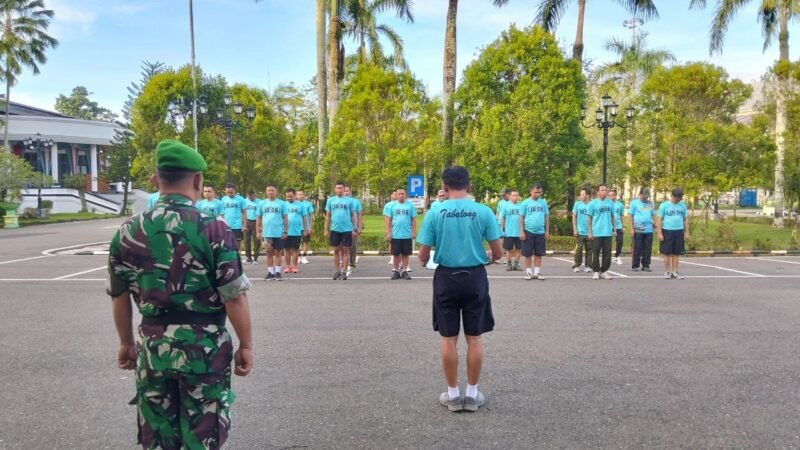 Kodim 1008/Tabalong Gelar Olahraga Bersama untuk Jaga Kebugaran dan Kesehatan Anggota