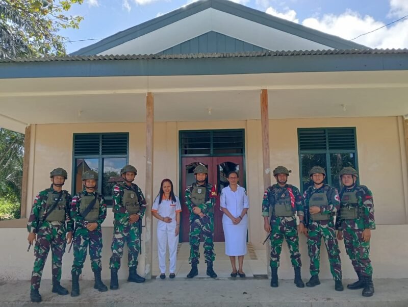 Pererat Sinergi dan Silaturahmi antara TNI, Satgas Yonif 611/Awang Long dan masyarakat