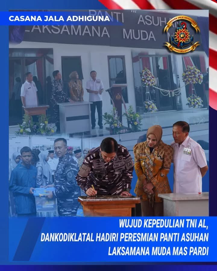 Wujud Kepedulian TNI AL, Dankodiklatal Hadiri Peresmian Panti Asuhan Laksamana Muda Mas Pardi
