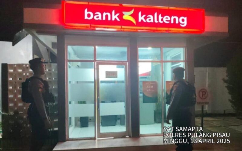 Antisipasi Tindak Kejahatan pada Obyek Vital, Sat Samapta Polres Pulang Pisau Tingkatkan Patroli