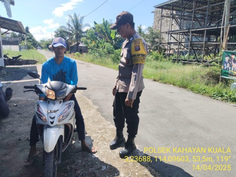 Personil Polsek Kahayan Kuala giat KRYD Ramadhan berupa Patroli Kamtibmas guna Cegah Kriminalitas
