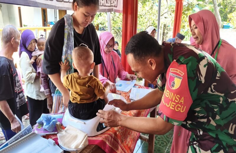 Cegah Kasus Stunting, Babinsa Dampingi Layanan Posyandu Di Jegu