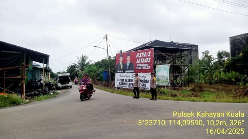 Personil Polsek Kahayan Kuala giat KRYD Ramadhan berupa Patroli Kamtibmas guna Cegah Kriminalitas