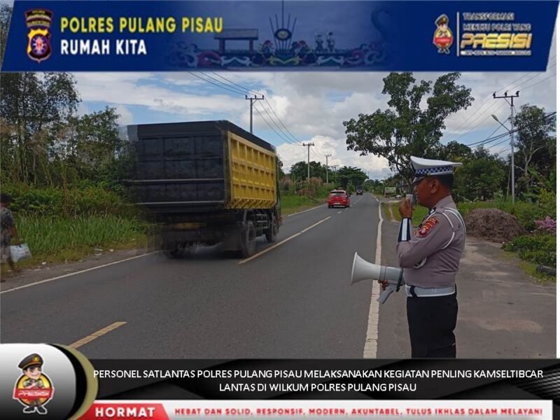 Himbau Kamseltibcarlantas, Satlantas Lakukan Penling di Kota Pulang Pisau