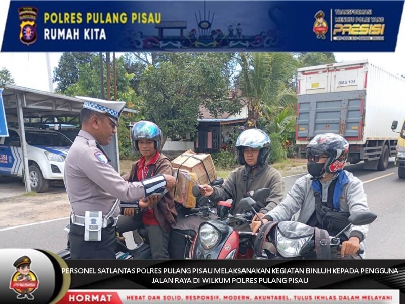 Satlantas Polres Pulang Pisau Gencarkan Himbauan Kamseltibcarlantas