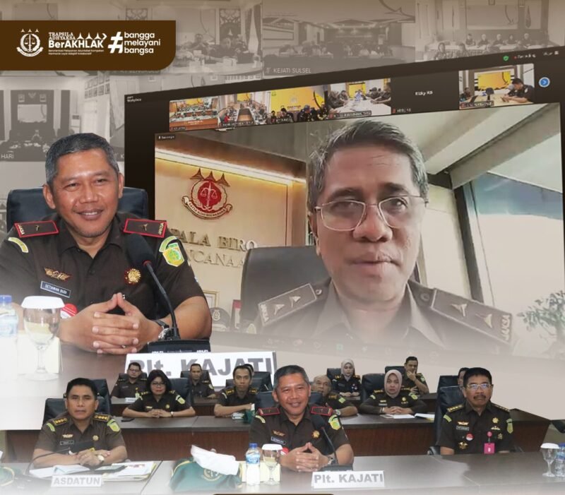 Apresiasi dan Evaluasi, Implementasi ZI: Kejati Jatim Ikuti Halo RB 2025 Bersama Karocana