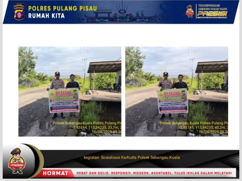 Polsek Sebangau Kuala Laksanakan Sosialisasi Karhutla