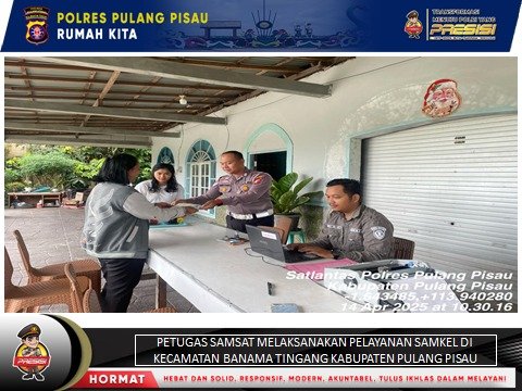 Polantas Pulang Pisau Laksanakan Layanan Samsat Keliling
