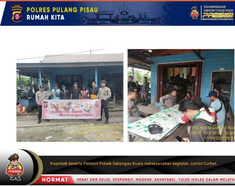 Kegiatan Jumat Curhat Polsek Sebangau Kuala Polres Pulang Pisau mendengarkan keluhan dan aspirasi masyarakat
