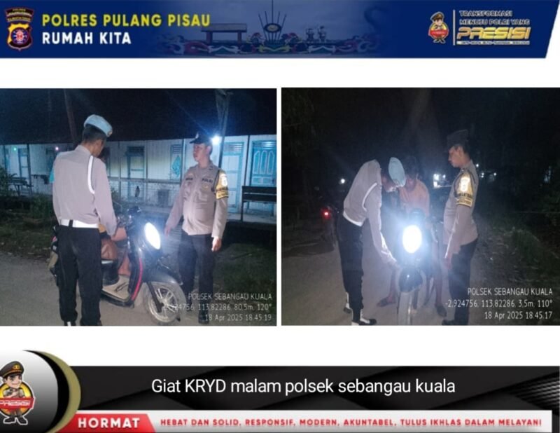 Giat KRYD Guna Cipkon Aman dan Kondusif di Wilayah Kecamatan Sebangau Kuala