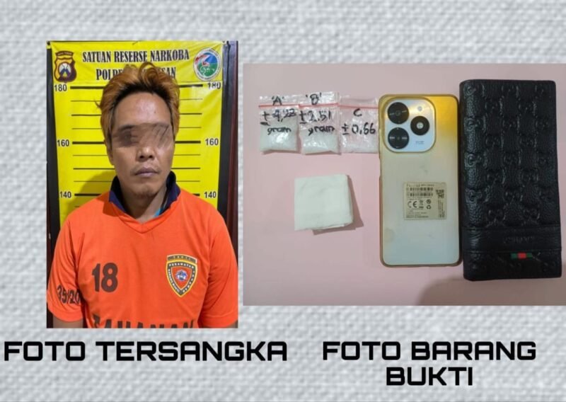 Pelaku Pengedar Narkoba, Pelaku Inisial AM Warga Pakong Pamekasan Ditangkap Polisi