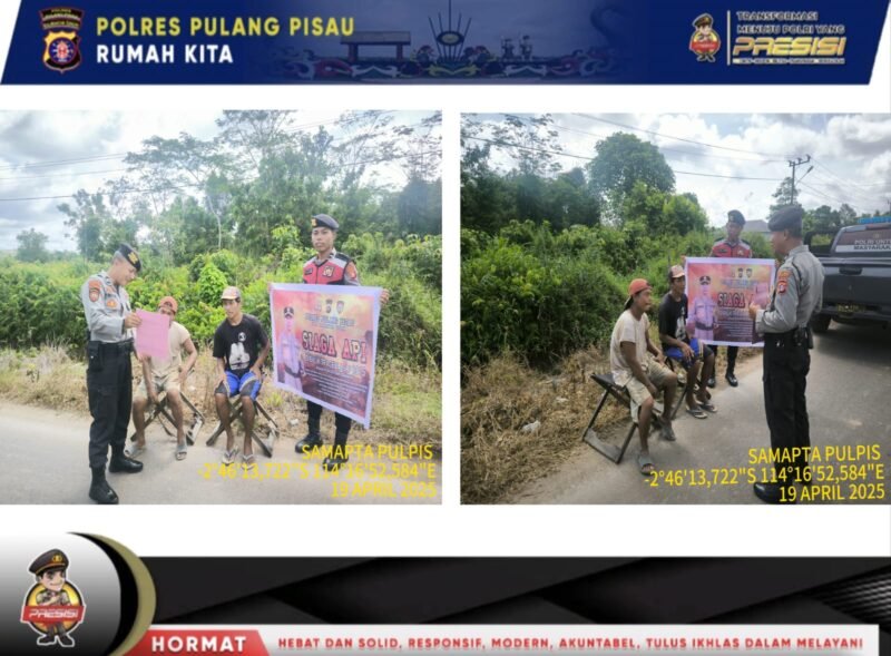 Patroli Dialogis Sat Samapta Polres Pulpis, Sampaikan Maklumat Kapolda Kalteng Tentang Karhutla