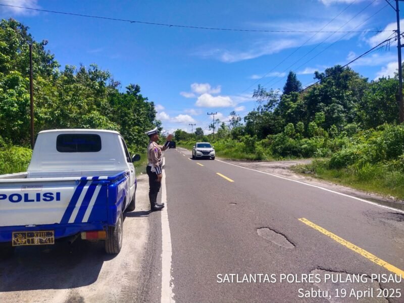 Satlantas Polres Pulang Pisau Laksanakan Patroli Daerah Rawan Laka dan Rawan Pelanggaran