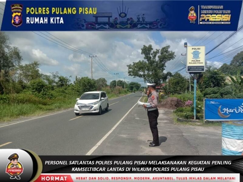 Himbau Kamseltibcarlantas, Satlantas Lakukan Penling di Kota Pulang Pisau