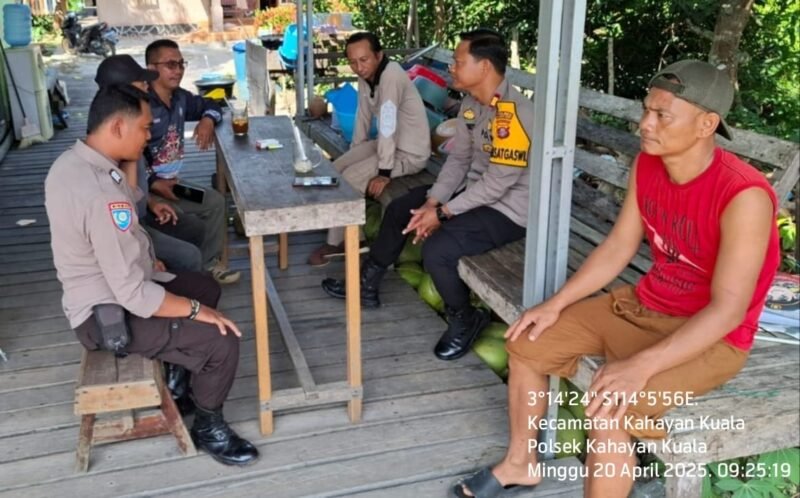 Gelar Minggu Kasih, Polsek Kahayan Kuala dengarkan Keluhan dan Harapan Masyarakat Desa Bahaur Tengah Kec.Kahayan Kuala