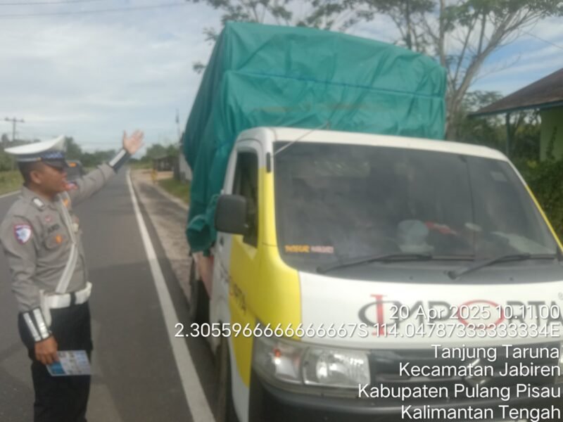 Kendaraan Overload Dicegat, Sopir Diberi Teguran