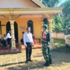 Personel Kodim 1009/Tanah Laut Amankan Jalannya Ibadah Perayaan Minggu Paskah Di Wilayah Desa Binaan