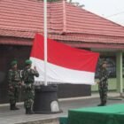 Kobarkan Semangat Nasionalisme, Kapten Inf. Uung Sutandi Pimpin Upacara Senin Pagi