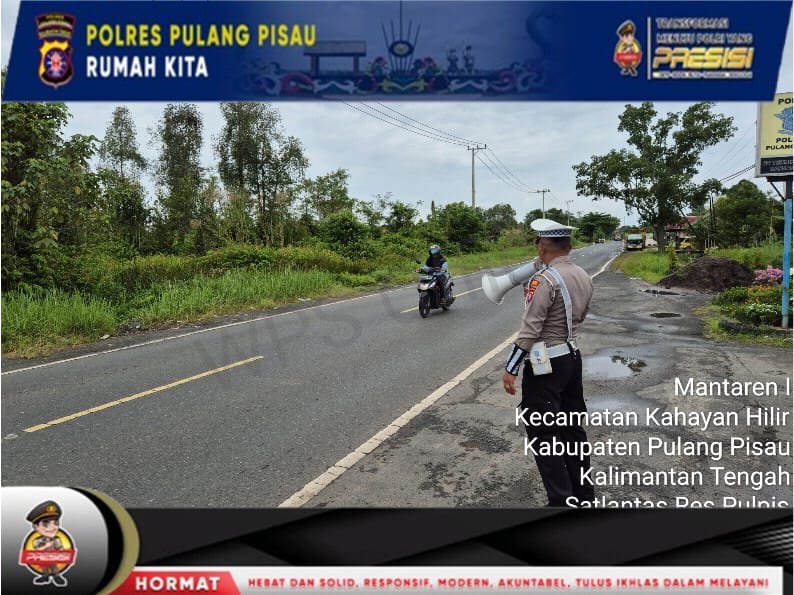 Himbau Kamseltibcarlantas, Satlantas Lakukan Penling di Kota Pulang Pisau