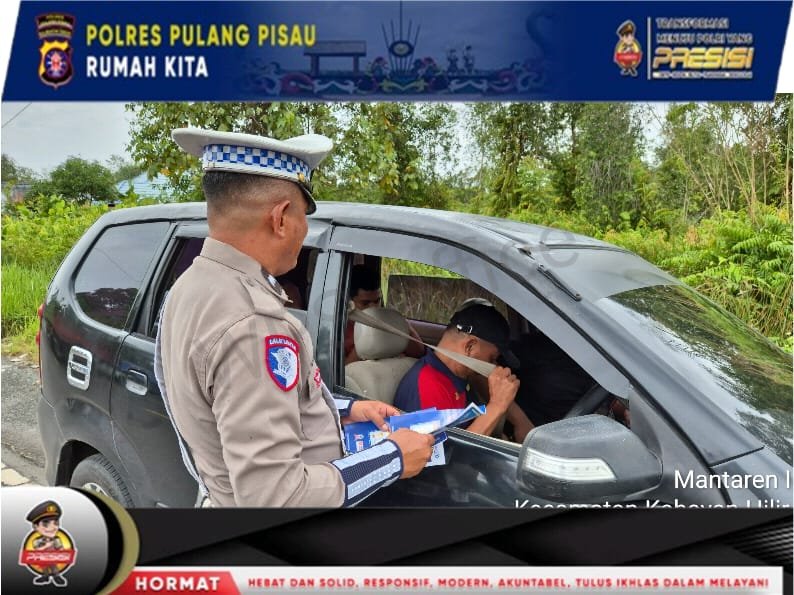 Satlantas Polres Pulang Pisau Ingatkan Pengemudi Pakai Sabuk Pengaman
