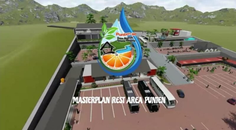 Foto : Ilustrasi Perencanaan Pembangunan Rest Area Desa Punten yang masih  macet pembangunannya.