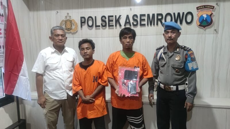Polsek Asemrowo Amankan dua Residivis Dari Amukan Masa Usai Curi Motor