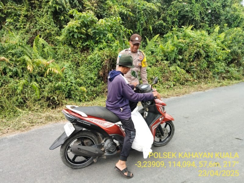 Personil Polsek Kahayan Kuala giat KRYD berupa Patroli Kamtibmas guna Cegah Kriminalitas