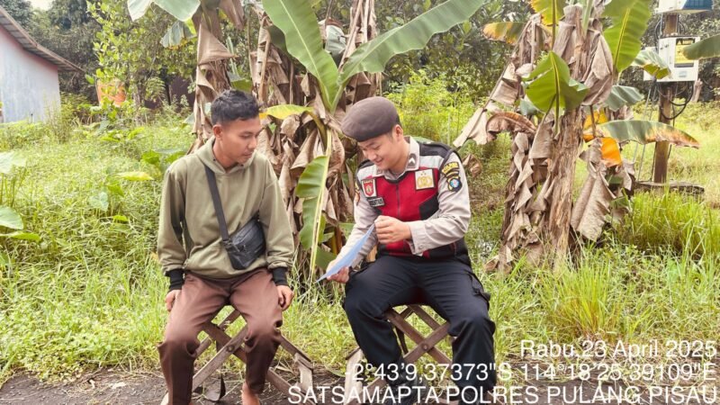 Patroli Dialogis Sat Samapta Polres Pulpis, Sampaikan Maklumat Kapolda Kalteng Tentang Karhutla
