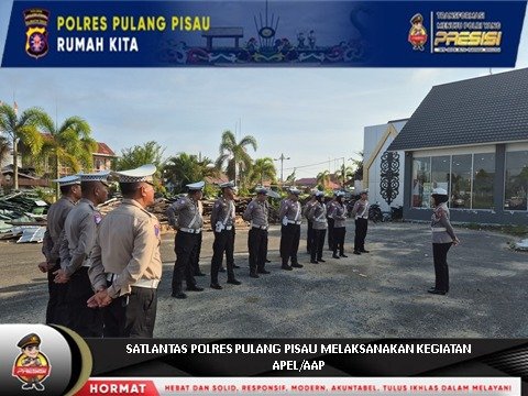 Kasat Lantas Polres Pulang Pisau Berikan Arahan Saat Apel Pagi