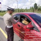 Satlantas Polres Pulang Pisau Tegur Pengemudi Tanpa Sabuk Pengaman
