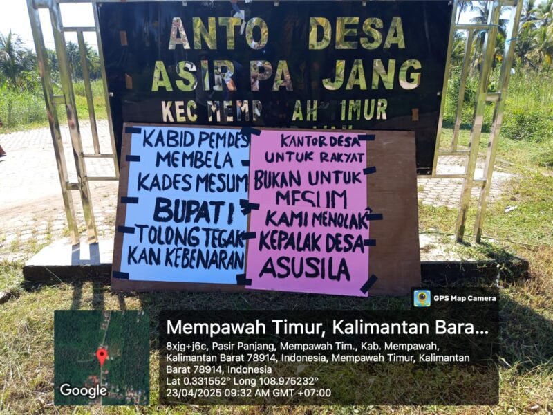 Foto: BREAKING NEWS: Warga Murka! Janji Bupati Tak Kunjung Ditepati, Kantor Desa Pasir Panjang Digembok!
Simak selengkapnya… 👇👇👇