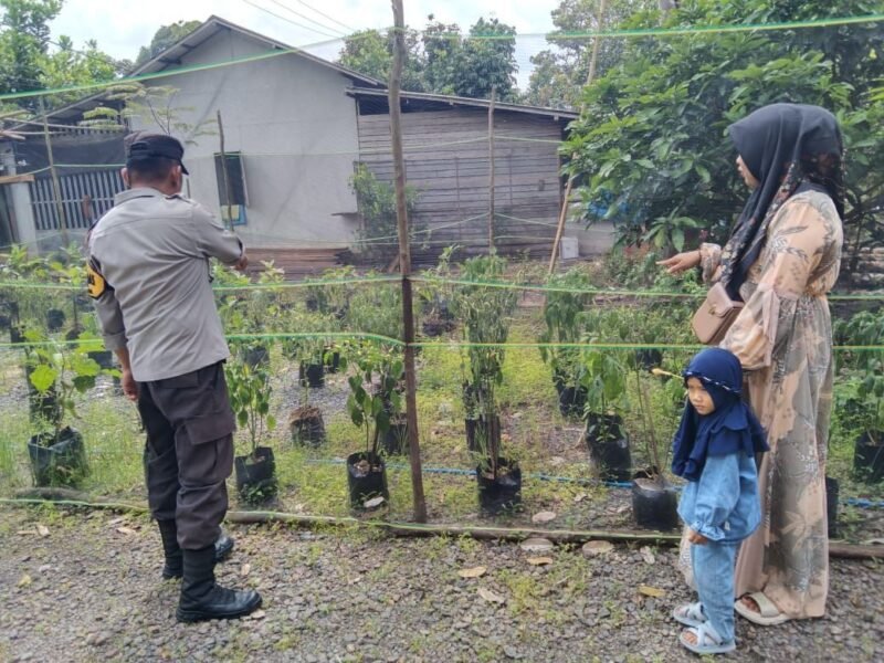 BHABINKAMTIBMAS SAMBANG KEPETANI SAMPAIKAN PESAN-PESAN KAMTIBMAS DI WILAYAH DESA MINTIN KECAMATAN KAHAYAN HILIR
