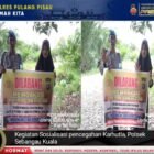 Polsek Sebangau Kuala Mensosialisasikan Himbauan Melarang Membakar Hutan atau lahan kepada Masyarakat