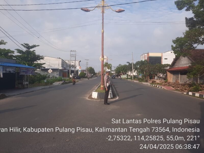 SATLANTAS POLRES PULANG PISAU LAKSANAKAN PENGATURAN PAGI
