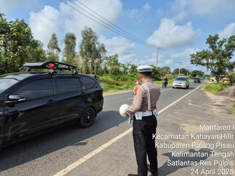 Himbau Kamseltibcarlantas, Satlantas Lakukan Penling di Kota Pulang Pisau